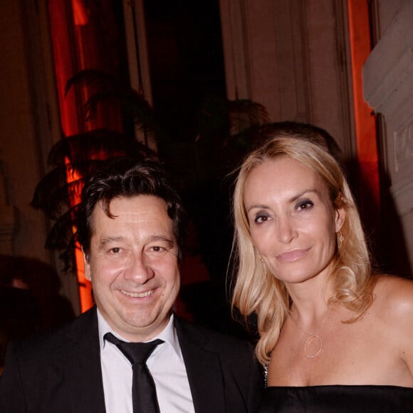 Exclusif - Laurent Gerra et sa femme Christelle Bardet - Moma Group fête son 10ème anniversaire à l'hôtel Salomon de Rothschild à Paris le 5 septembre 2022. Promoteur d'un art de vivre à la française, le PDG de Moma Group promet de créer 40 nouvelles adresses à travers le monde en faisant rayonner ses concepts emblématiques que sont Café Pérouse, Noto, Casa Amour et Mimosa. © Rachid Bellak/Bestimage 