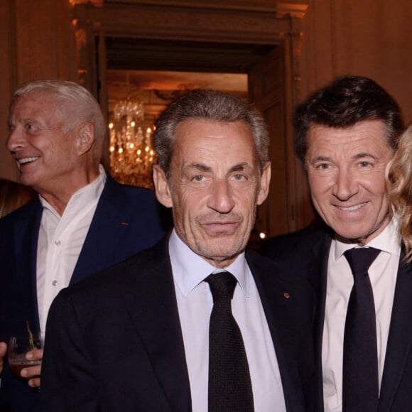 Exclusif - Nicolas Sarkozy, Christian Estrosi, le maire de Nice, et sa femme Laura Tenoudji Estrosi - Moma Group fête son 10ème anniversaire à l'hôtel Salomon de Rothschild à Paris le 5 septembre 2022. Promoteur d'un art de vivre à la française, le PDG de Moma Group promet de créer 40 nouvelles adresses à travers le monde en faisant rayonner ses concepts emblématiques que sont Café Pérouse, Noto, Casa Amour et Mimosa. © Rachid Bellak/Bestimage