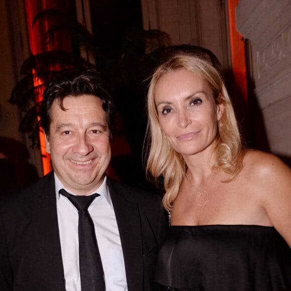 Exclusif - Laurent Gerra et sa femme Christelle Bardet - Moma Group fête son 10ème anniversaire à l'hôtel Salomon de Rothschild à Paris . Promoteur d'un art de vivre à la française, le PDG de Moma Group promet de créer 40 nouvelles adresses à travers le monde en faisant rayonner ses concepts emblématiques que sont Café Pérouse, Noto, Casa Amour et Mimosa. © Rachid Bellak/Bestimage