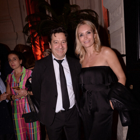 Exclusif - Laurent Gerra et sa femme Christelle Bardet - Moma Group fête son 10ème anniversaire à l'hôtel Salomon de Rothschild à Paris le 5 septembre 2022. Promoteur d'un art de vivre à la française, le PDG de Moma Group promet de créer 40 nouvelles adresses à travers le monde en faisant rayonner ses concepts emblématiques que sont Café Pérouse, Noto, Casa Amour et Mimosa. © Rachid Bellak/Bestimage