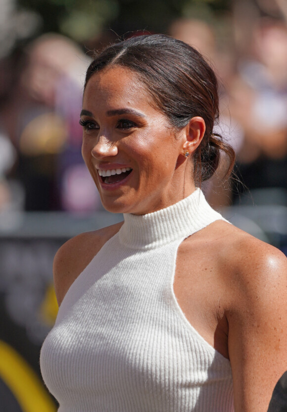 Meghan Markle, duchesse de Sussex, arrive à l'hôtel de ville pour l'événement Invictus Games Dusseldorf 2023 One Year to Go, à Düsseldorf, Allemagne, le 6 septembre 2022.