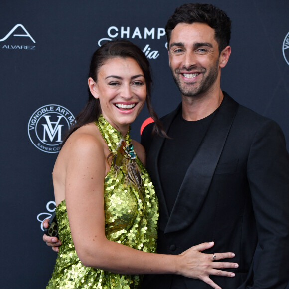 Rachel Legrain-Trapani (Miss France 2007) et son compagnon Valentin Léonard au photocall de la cérémonie d'ouverture de la 61ème édition du Festival de Télévision de Monte-Carlo au Grimaldi Forum, à Monaco, le 17 juin 2022. © Bruno Bebert/Bestimage 