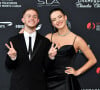 Michou et Elsa Bois au photocall de la cérémonie d'ouverture de la 61ème édition du Festival de Télévision de Monte-Carlo au Grimaldi Forum, à Monaco, le 17 juin 2022. © Bruno Bebert/Bestimage 