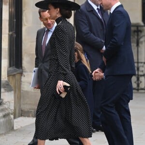 Kate Catherine Middleton, duchesse de Cambridge et le prince William, duc de Cambridge - Arrivées de la famille royale d'Angleterre au Service d'action de grâce en hommage au prince Philip, duc d'Edimbourg, à l'abbaye de Westminster à Londres. Le 29 mars 2022