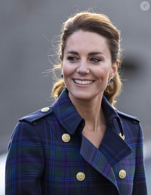 Kate Catherine Middleton, duchesse de Cambridge, a assisté à une projection du film "Cruella" dans un drive-in à Edimbourg, à l'occasion de la tournée en Ecosse. Le 26 mai 2021 