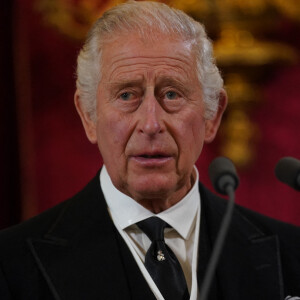 La reine consort Camilla Parker Bowles, le roi Charles III d'Angleterre - Personnalités lors de la cérémonie du Conseil d'Accession au palais Saint-James à Londres, pour la proclamation du roi Charles III d'Angleterre.