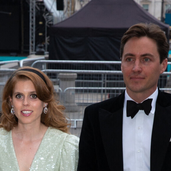La princesse Beatrice d'York et son mari Edoardo Mapelli Mozzi - Arrivées à la soirée "The Alchemist's Feast" à la National Gallery à Londres. Le 23 juin 2022