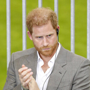 Le prince Harry et Meghan Markle participent à la conférence de presse des Invictus Games 2023 à Dusseldorf, Allemagne le 6 septembre 2022. © Imago / Panoramic / Bestimage 