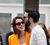 Sofia Essaïdi et son compagnon Adrien Galo s'embrassent en marge du Photocall du film "Nostalgia" lors du 75ème Festival International du Film de Cannes, le 25 mai 2022. © Dominique Jacovides / Bestimage 