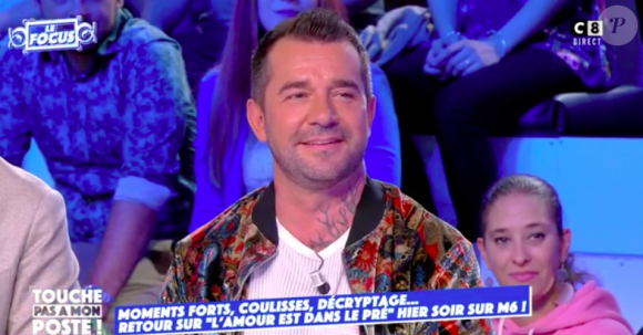 Mathieu, candidat de "L'amour est dans le pré" en 2020 sur le plateau de "Touche pas à mon poste" pour parler de son divorce avec Alexandre.
