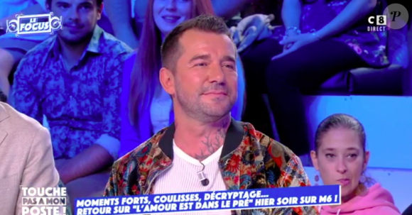 Mathieu, candidat de "L'amour est dans le pré" en 2020 sur le plateau de "Touche pas à mon poste" pour parler de son divorce avec Alexandre.