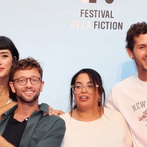 Shirine Boutella, Xavier Lacaille, Melha Bedia et Victor Belmondo - Photocall de "Miskina, la pauvre" - 24e édition du Festival de la Fiction TV de La Rochelle. Le 14 septembre 2022. © Patrick Bernard / Bestimage