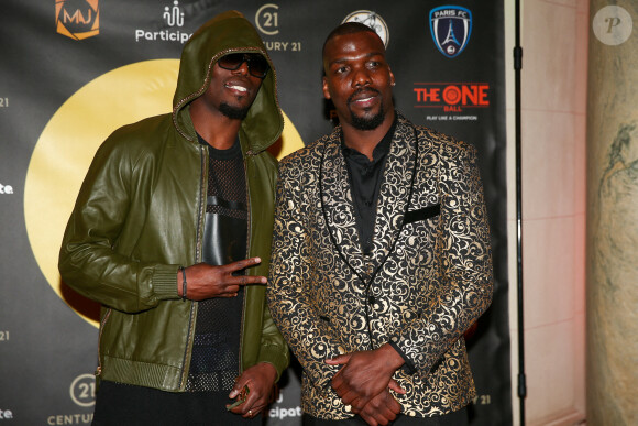 Florentin Pogba (Footballeur) et Mathias Pogba (Footballeur et fondateur association Golden Score) - Dîner de lancement de l'association "Golden Score" à l'hôtel Shangri-La à Paris, qui a pour but d'aider à la reconversion des sportifs de haut niveau. © Kevin Domas / Panoramic / Bestimage