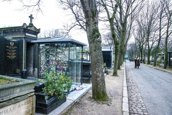 Le caveau familiale au cimetière de Montmartre où France Gall a rejoint sa fille Pauline Hamburger et son mari Michel Berger. Paris le 9 janvier 2018.