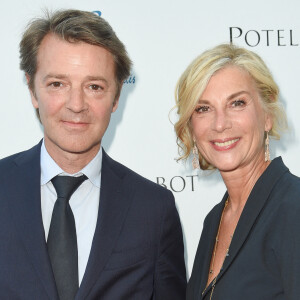 Michèle Laroque et son compagnon François Baroin - Soirée du 90ème anniversaire de Line Renaud sur le Bateau Potel et Chabot "Pavillon Seine" à Paris. © Coadic Guirec/Bestimage