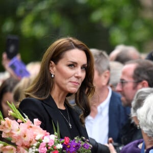 Catherine - Kate - Middleton, princesse de Galles est allée à la rencontre du public avec son époux le prince William, aux portes de Sandringham House à Norfolk, Royaume Uni, le 15 septembre 2022, après la mort de la reine Elisabeth II.