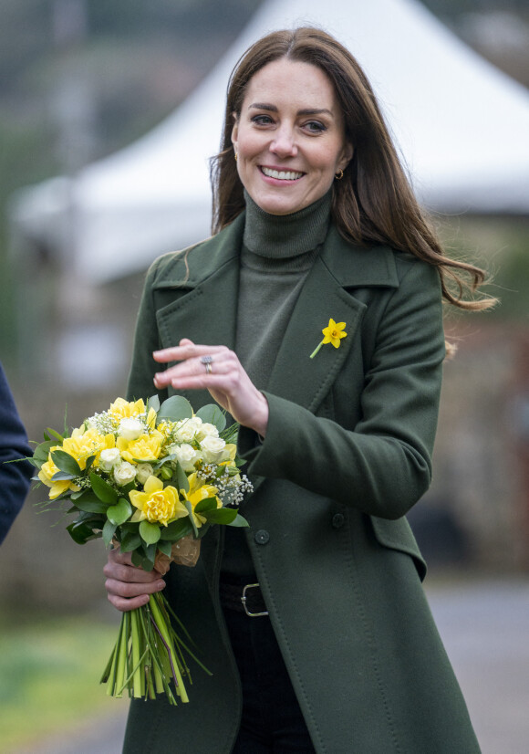 Catherine (Kate) Middleton, duchesse de Cambridge, au centre Heritage de Blaenavon, Royaume Uni, le 1er mars 2022.