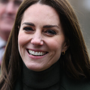 Kate Middleton, duchesse de Cambridge, en déplacement dans la ville de Blaenavon au Pays de Galles, à l'occasion du "St David's Day". Le 1er mars 2022