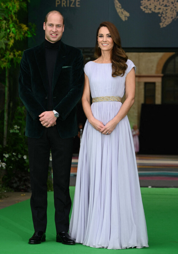 Le prince William, duc de Cambridge, Catherine (Kate) Middleton, duchesse de Cambridge - Première cérémonie de remise des prix Earthshot au Palace Alexandra à Londres le 17 octobre 2021.