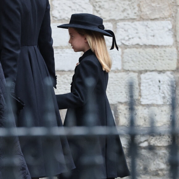 Princess Charlotte arriving at the State Funeral of Queen Elizabeth II, held at Westminster Abbey, London, UK, September 19, 2022. Photo by Stephen Lock-i-Images/ABACAPRESS.COM