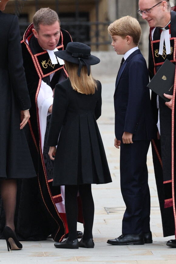 La princesse Charlotte et le prince George à l'abbaye de Westminster pour les obsèques d'Elizabeth II le 19 septembre 2022. Photo by Stephen Lock-i-Images/ABACAPRESS.COM