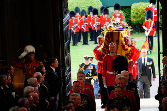 Cérémonie funèbre en La Chapelle Saint-Georges en présence des 15 Premiers ministres des royaumes qui ont exercé pendant les 70 ans de règne de la reine Elizabeth II d'Angleterre. © Ben Birchall / Bestimage
