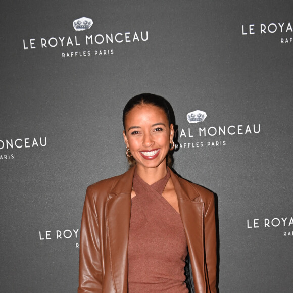 Exclusif - Flora Coquerel (Miss France 2014) - Le tout Paris s'est réuni au II Carparccio pour fêter le premier anniversaire du restaurant nouvellement étoilé de l'hôtel Le Royal Monceau Raffles Paris le 19 septembre 2022. © Rachid Bellak/Bestimage