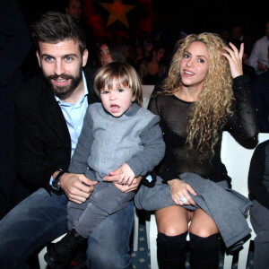 Shakira, son compagnon Gerard Piqué et ses fils Milan et Sasha - Gerard Piqué reçoit un prix lors de la 5ème édition du "Catalan football stars" à Barcelone.