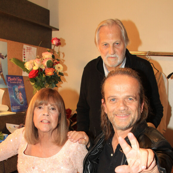 Chantal Goya avec son mari Jean-Jacques Debout et André Bouchet - People au spectacle de Chantal Goya, "Le soulier qui vole" au Palais des Congrès à Paris le 6 octobre 2019. © Philippe Baldini/Bestimage