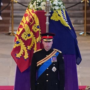 Le prince William, prince de Galles - Veillée des petits-enfants de la reine Elizabeth II au Westminster Hall à Londres, Royaume Uni, le 17 septembre 2022. 