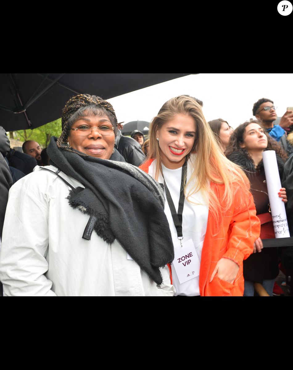 Yeo Moriba ( mère de Paul Pogba) et la compagne de Paul Pogba - La mère de Paul Pogba etPaul Pogba participe au lancement de sa 3e collection capsule Adidas à Paris le 30 avril 2018. © Veeren/Bestimage