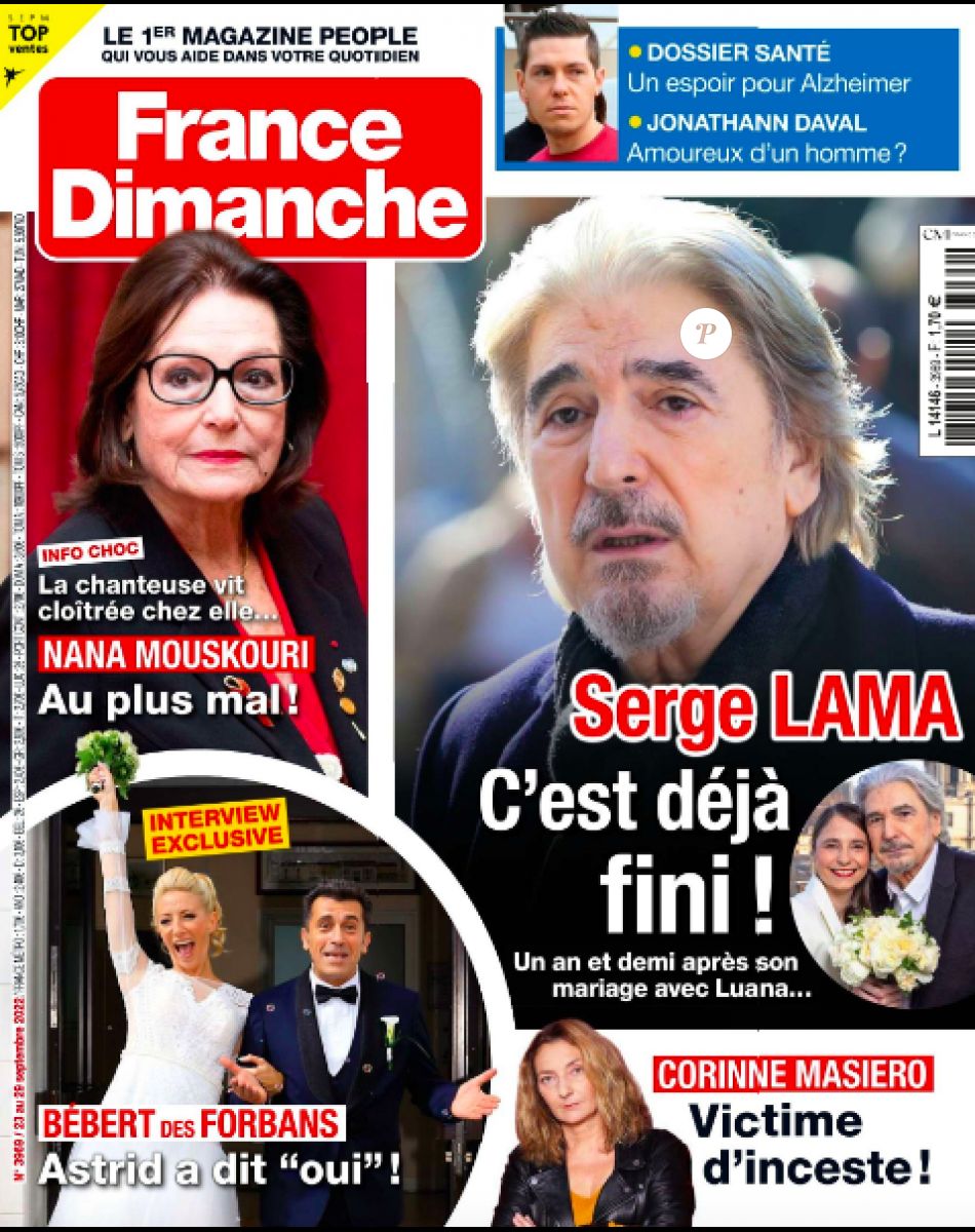 Couverture de "France Dimanche" du vendredi 23 septembre 2022