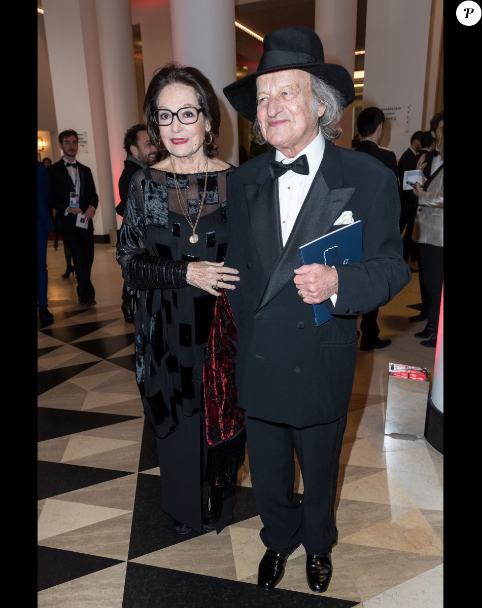 Nana Mouskouri et son mari André Chapelle - Arrivées à la 42ème cérémonie des César à la salle Pleyel à Paris le 24 février 2017. © Olivier Borde / Dominique Jacovides / Bestimage