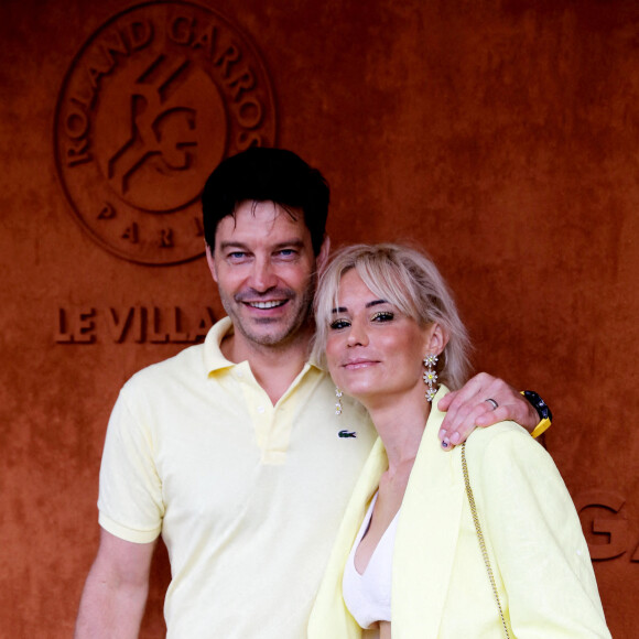 Elodie Gossuin et son mari Bertrand Lacherie au village lors des Internationaux de France de Tennis de Roland Garros 2022 à Paris, France, le 5 juin 2022. © Dominique Jacovides/Bestimage