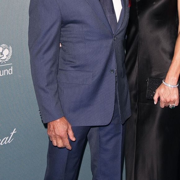 Sylvester Stallone et sa femme Jennifer Flavin - Soiree "2014 Unicef Ball" a Beverly Hills, le 14 janvier 2014. 