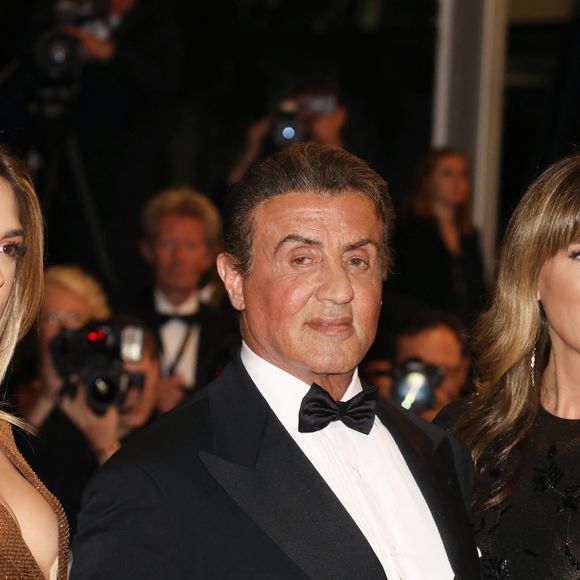Sylvester Stallone avec sa femme Jennifer Flavin et leur fille Sistine Rose à la première de "Rambo: First Blood (remasterisé)" lors du 72ème Festival International du Film de Cannes, le 24 mai 2019. © Denis Guignebourg/Bestimage 