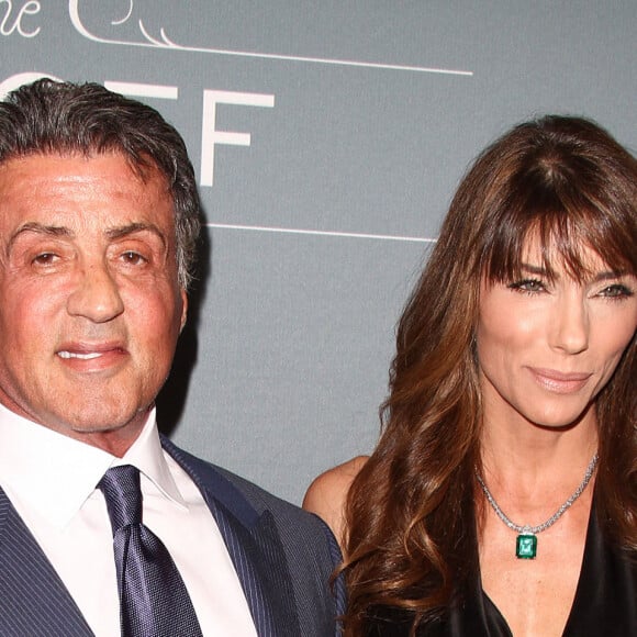 Sylvester Stallone et sa femme Jennifer Flavin - Soiree "2014 Unicef Ball" a Beverly Hills, le 14 janvier 2014. 