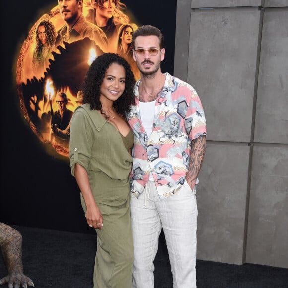 Christina Milian et son mari M Pokora (Matt Pokora) à la première du film "Jurassic World Dominion" à Los Angeles, le 6 juin 2022. 