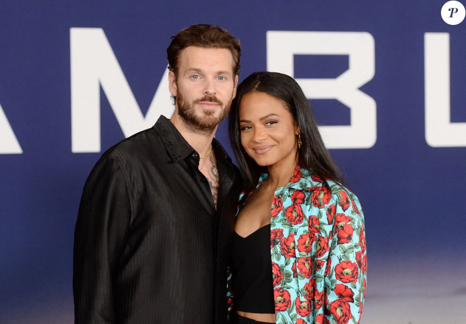 Christina Milian et son mari Matt Pokora au photocall de la première du
