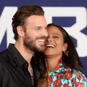Christina Milian et son mari Matt Pokora au photocall de la première du film "Ambulance" à Los Angeles 
