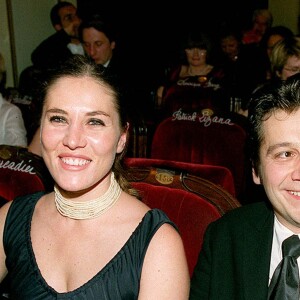 Laurent Gerra et Mathilde Seigner aux Molières en 2001.