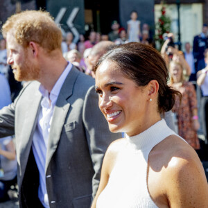 Le prince Harry, duc de Sussex et Meghan Markle, duchesse de Sussex, arrivent à l'hôtel de ville pour l'événement Invictus Games Dusseldorf 2023 One Year to Go, à Düsseldorf, Allemagne, le 6 septembre 2022. 