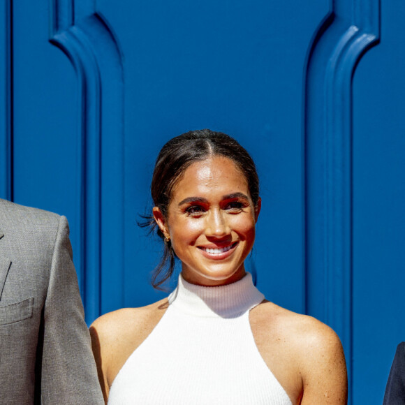 Le prince Harry, duc de Sussex et Meghan Markle, duchesse de Sussex, arrivent à l'hôtel de ville pour l'événement Invictus Games Dusseldorf 2023 One Year to Go, à Düsseldorf, Allemagne, le 6 septembre 2022. 