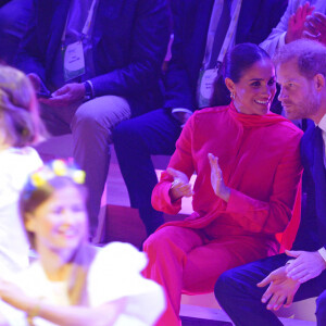 Le prince Harry, duc de Sussex et Meghan Markle, duchesse de Sussex, lors du "One Young World Summit 2022" à Manchester, le 5 septembre 2022. 