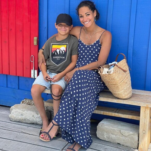 Cindy Fabre et son fils Elio.