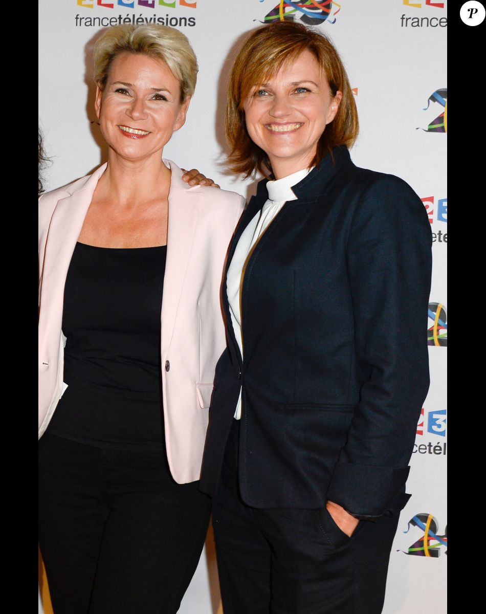 Nathalie Rihouet et Valérie Maurice au photocall de France Télévisions, pour la présentation de la nouvelle dynamique 2016-2017, à Paris, le 29 juin 2016. © Guirec Coadic/Bestimage