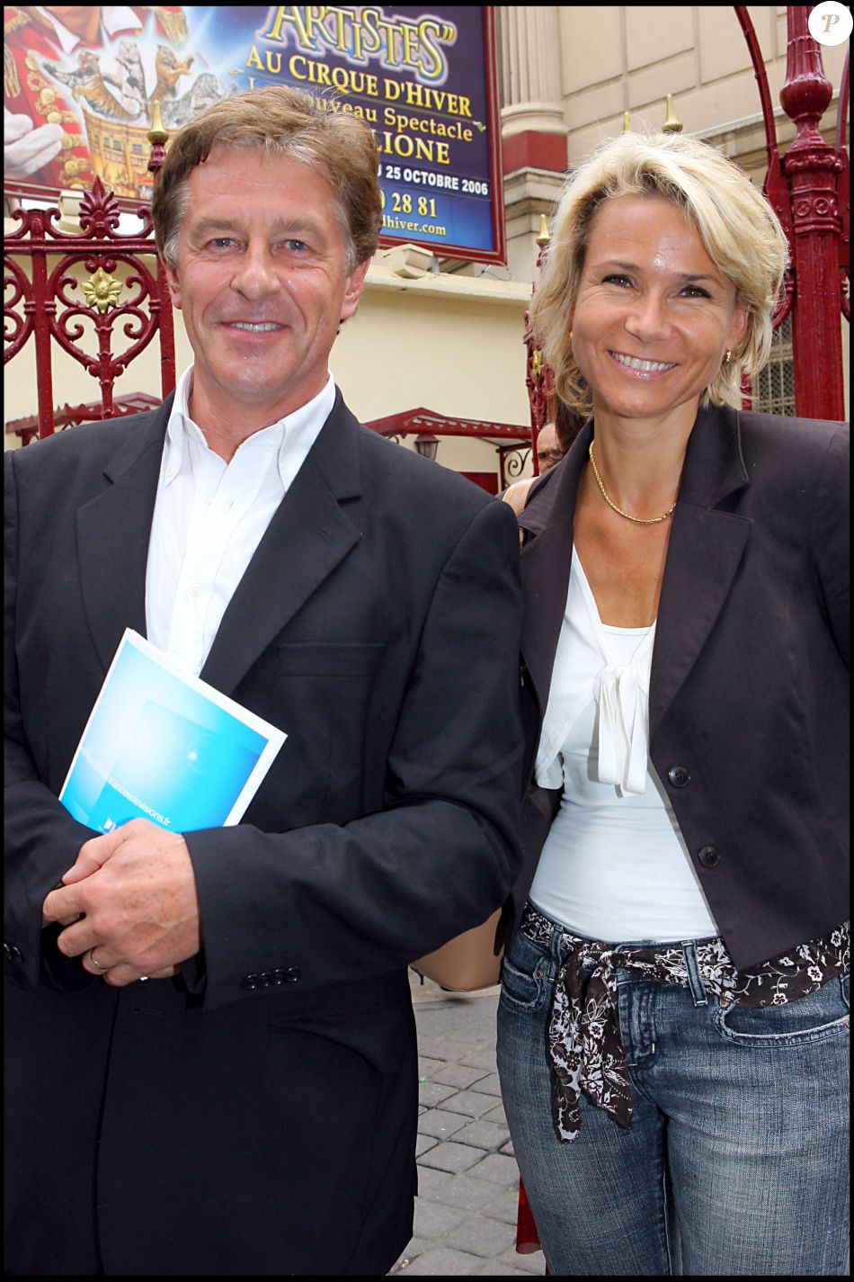 Henri Sannier et Nathalie Rihouet - Conférence de presse de rentrée au cirque d&#039;hiver Bouglione à Paris le 4 septembre 2006