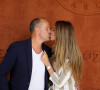 Roger Erhart et Delphine Wespiser, Miss France 2012 au village (jour 10) lors des Internationaux de France de Tennis de Roland Garros 2022 à Paris, France, le 31 mai 2022