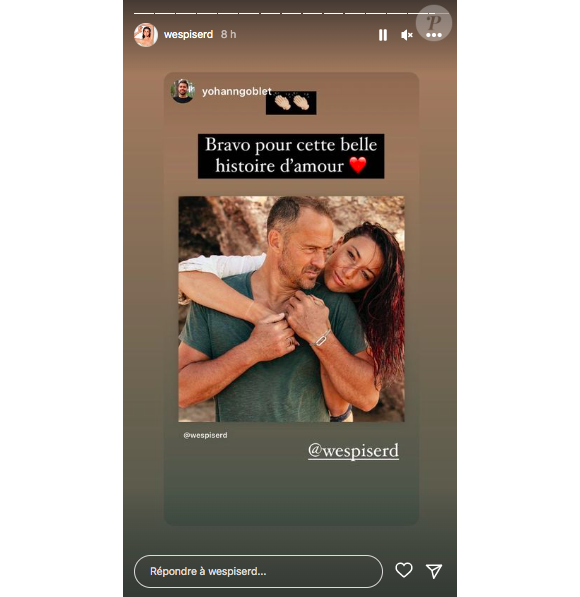 Delphine Wespiser a été touchée par le message de soutien d'un membre de sa communauté sur Instagram. Il réagissait à l'annonce de la rupture de l'ancienne Miss France avec Roger Erhart