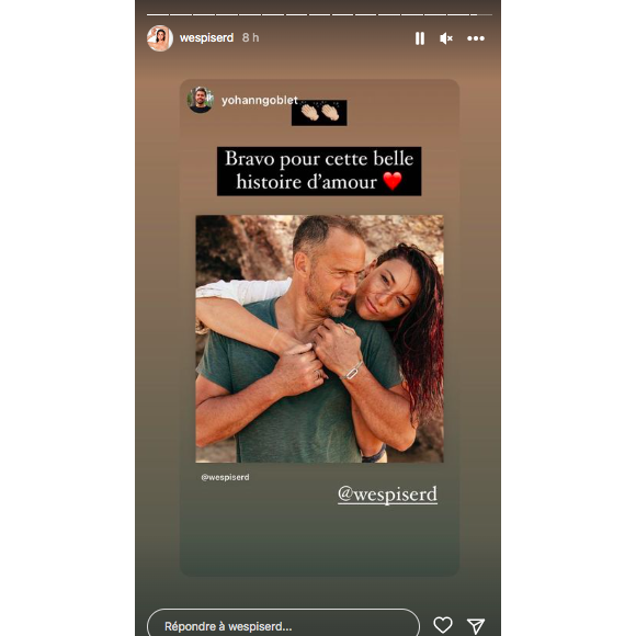 Delphine Wespiser a été touchée par le message de soutien d'un membre de sa communauté sur Instagram. Il réagissait à l'annonce de la rupture de l'ancienne Miss France avec Roger Erhart